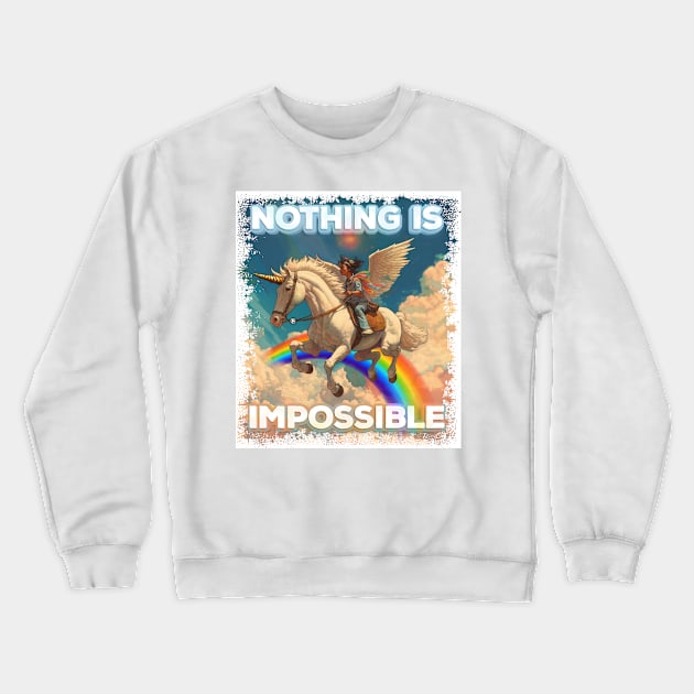 Nothing is Impossible Crewneck Sweatshirt by LouMax